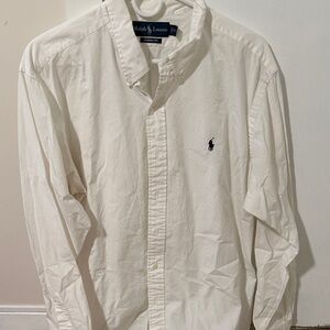 Ralph Lauren Men's Cream Button Down Shirt